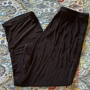 Laura Ashley Petite black wide leg slinky pants PL
